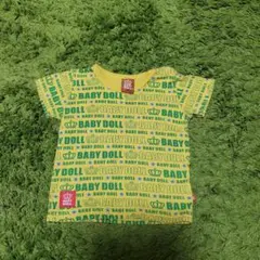 BABY DOLL ロゴプリント Tシャツ イエロー