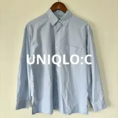 UNIQLO : C ブロードオーバーサイズシャツ/ストライプ