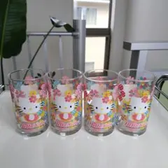 未使用極美品！2004年製　サンリオ　ハローキティ　グラス4個セット　レトロ