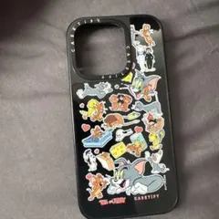 CASETiFY iPhone15 Pro ケース トムとジェリー ブラック