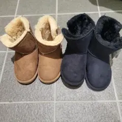 17センチ　ムートンブーツ　子供　キッズ　お揃い　双子　リンク