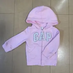 GAP ピンク フード付きジップパーカー12-18ヶ月