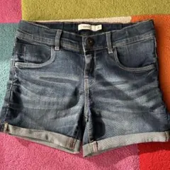 name it デニムショートパンツ 9Y 140 ウエストホック