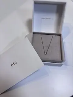eteネックレス PT900/850ダイヤモンド0.15ct 箱 保証書付き