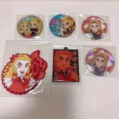 鬼滅の刃　煉獄杏寿郎　缶バッジ　アクリルストラップ　ラバー まとめ売り