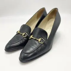 美品　グッチ　パンプス　ホースビット　ブラック