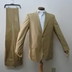 BURBERRY LONDON 2Bベージュコットンスーツ(LL)