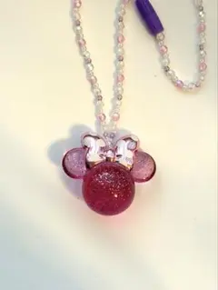 ミニーマウス 光るペンダント