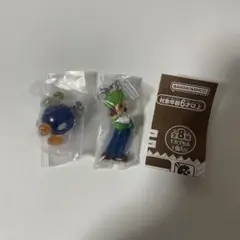 スーパーマリオ　めじるしアクセサリー　ボムへい　ルイージ　ガチャ　めじるし