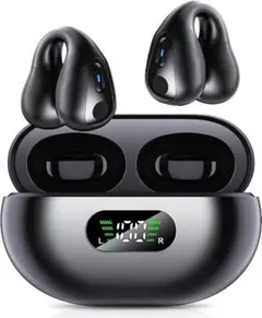 ワイヤレスイヤホン bluetooth 耳挟み式 空気伝導イヤホン