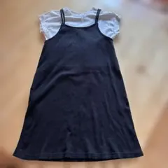 GU 140 2way リブキャミソールワンピース半袖Tシャツジーユー女の子
