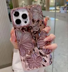 【新品】 iPhone15 スマホ ケース キラキラ 韓国 おしゃれ 花