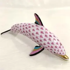 [訳アリ！]　ヘレンド フィギュリン フィッシュネット ピンク イルカのサムネイル