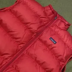 XLサイズ★Patagonia★ダウンベスト★ふかふかダウン★オレンジ～レッド★