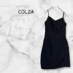 【COLZA】黒　キャミワンピース　無地　ライト　ミニ丈のサムネイル