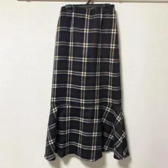 イング タイトスカート フレア ロング チェック柄 オールシーズン