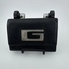 Gucci ブラックレザー キーケース Gロゴ グッチ