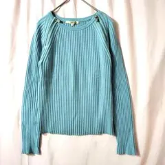 MICHAEL KORS 水色リブ編みセーター .サイズ: 6