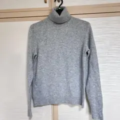UNIQLO グレー タートルネックセーター M カシミヤ100%