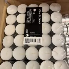 IKEA GLITMA ティーライトキャンドル 100個　6個セット　600個