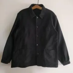 え*す様 ブラックモールスキン フレンチカバーオール ジャケット