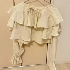 LOWRYS FARM ブラウス フリル襟 ショート丈 ボレロ