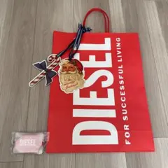 DIESEL ディーゼル コインケース 赤＆ショップ袋 サンタタグ付き