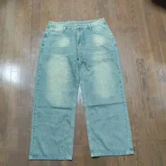 ライトブルー ストレートデニム XXL