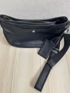 PELLE MORBIDA ビジネスバッグ ブラック レザー フラップ 肩掛け