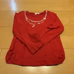 MIKIHOUSE 赤 長袖カットソー 110サイズ　紙袋付