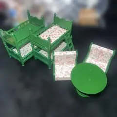 ⭐︎廃盤⭐︎シルバニアファミリー　緑の家具セット