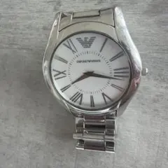 Emporio Armani シルバーアナログ時計 ジャンク品です - メルカリ