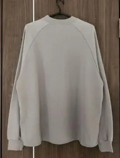 クルーネック無地ラグランスリーブトレーナー