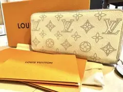 LOUIS VUITTON ルイ・ヴィトン マヒナモノグラム　財布 白×薄紫