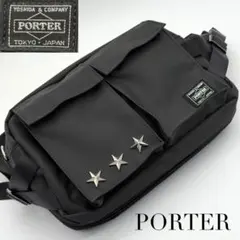良品】PORTER × B'z コラボ ウエストバッグ 25周年 ブラック - メルカリ