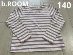 b.ROOMビールーム　ガールズトップス　長袖カットソー　ロンT 140