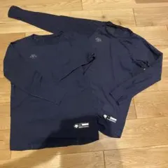 DESCENTE 長袖アンダーシャツ 140 ネイビー　2枚セット