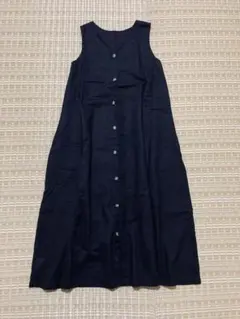 【美品】Brown and Street コットン リネン ワンピース ブラック