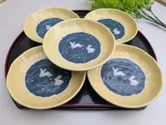 たち吉 うさぎ柄 小皿 5枚セット 和食器のサムネイル