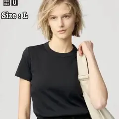 UNIQLO U クルーネックTシャツ　ブラック Lサイズ 2枚