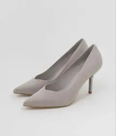 randa ビジューヒールグリッターパンプス