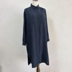 BACK NUMBER/ネイビー 薄手カーディガン ロールアップ ポケット付き