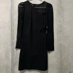 ZARA TRF ブラック レース ロングスリーブ ドレス XSのサムネイル