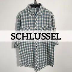 00s SCHLUSSEL オンブレチェック 半袖ウエスタンシャツ 平成ギャル男のサムネイル