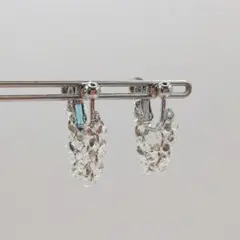 チェコビーズ フープイヤリング クリア SV タイプA