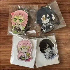 【未開封】鬼滅の刃 甘露寺蜜璃 伊黒小芭内 ラバスト アクキー 4点セット