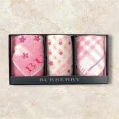 【未使用】バーバリー ハンカチ3枚セット