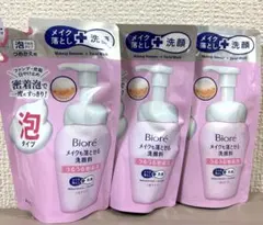 ビオレ メイクも落とせる洗顔料 うるうる密着泡 詰替 140ml 3個セットのサムネイル