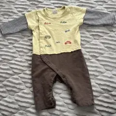 プティマイン petit main カバーオール ロンパース 長袖 80