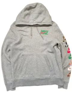 ナイキ NIKE × アトモス パーカー プルオーバー ロゴ M グレー